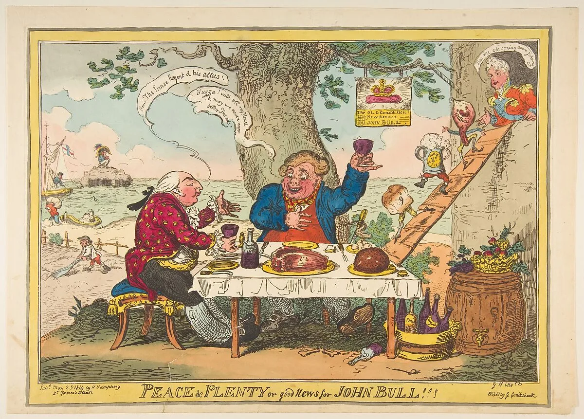 Peace and Plenty or Good News for John Bull!!! — George Cruikshank|Hannah Humphrey|George Humphrey