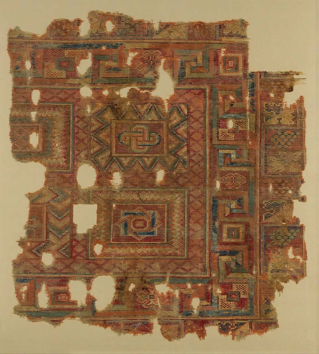 Carpet Fragment with Mosaic Floor Pattern — Unknown
