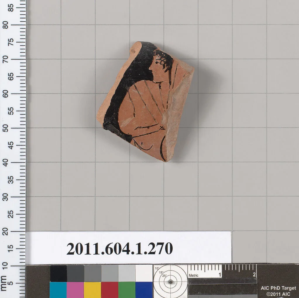 Terracotta rim fragment of a kylix (drinking cup) — Unknown