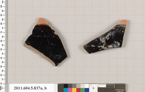 Terracotta fragments of kylikes (drinking cups)