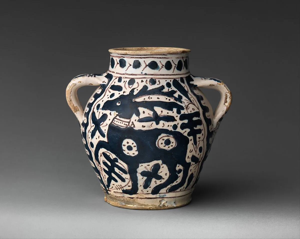 Two-Handled Jar with Stag — Unknown