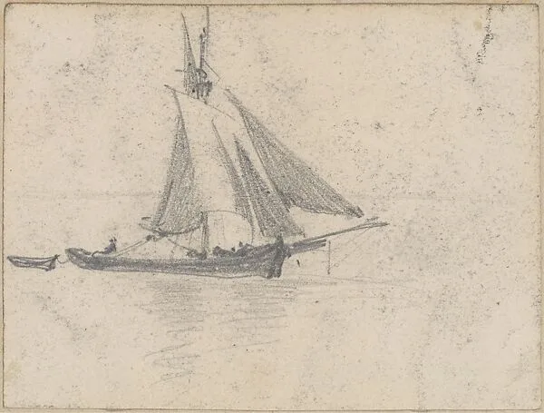 Sailboat Towing Dory (from Scrapbook) — John Singer Sargent