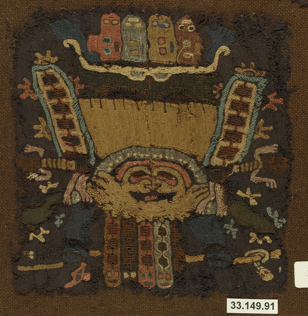 Embroidered Mantle Fragment — Unknown