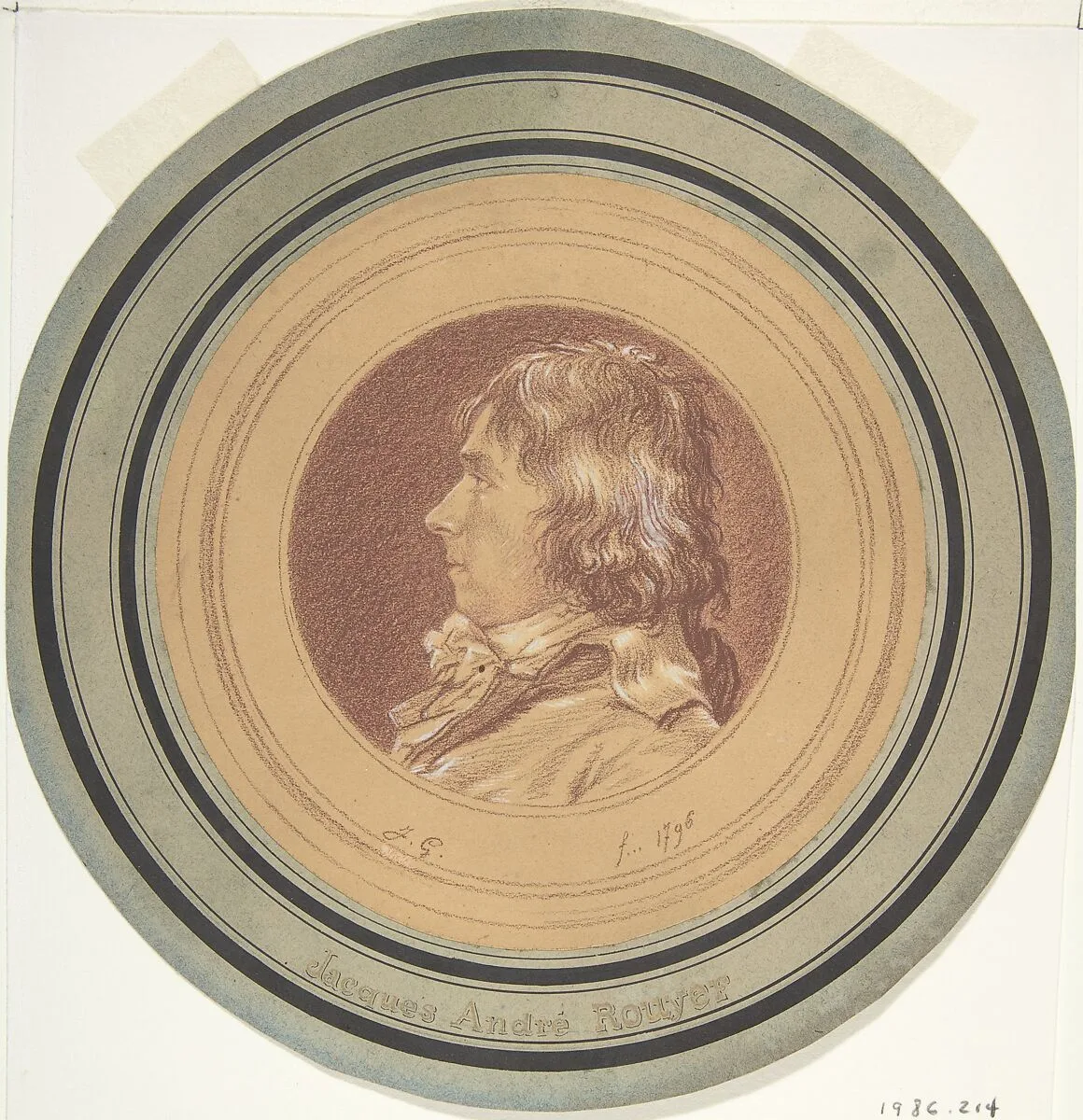 Bust of a Man in Profile to Left — Jacques Gamelin