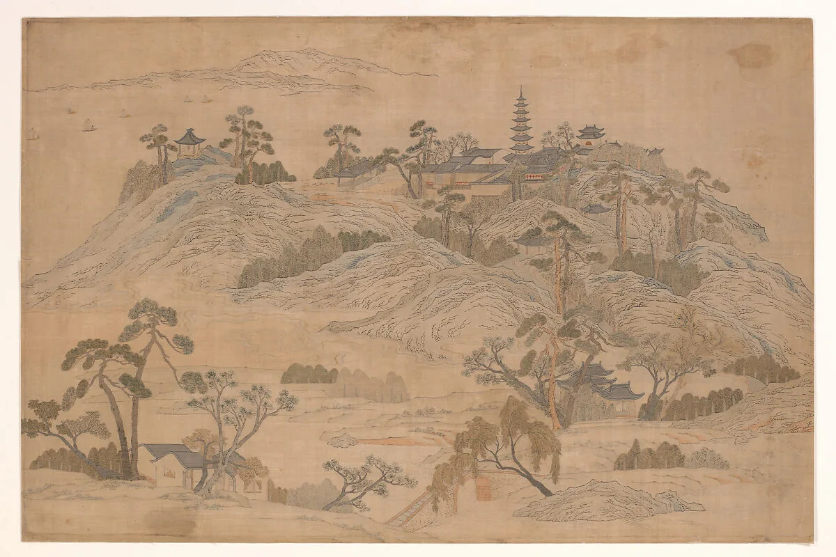 清 緙絲山水圖|Panel with Landscape — Unknown