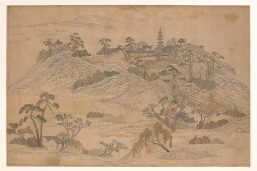 清 緙絲山水圖|Panel with Landscape