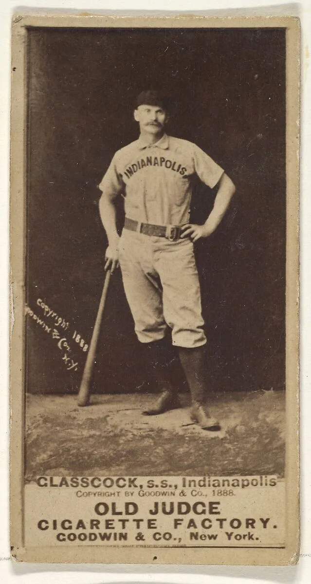 Glasscock, Shortstop, Indianapolis, from the Old Judge series (N172) for Old Judge Cigarettes — Goodwin & Company