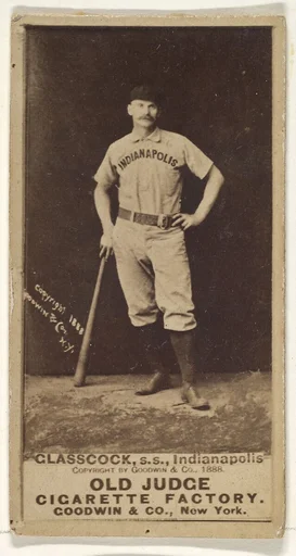 Glasscock, Shortstop, Indianapolis, from the Old Judge series (N172) for Old Judge Cigarettes