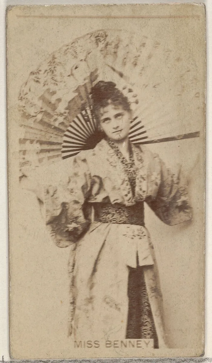 Miss Benney, from the Actors and Actresses series (N45, Type 8) for Virginia Brights Cigarettes — Allen & Ginter