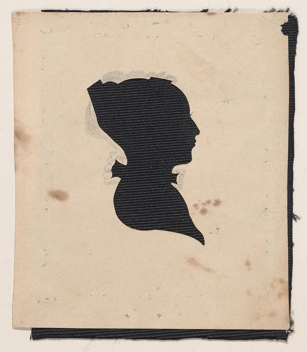 Silhouette of young woman, to right — William Chamberlain