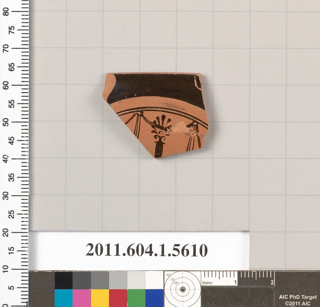 Terracotta rim fragment of a kylix (drinking cup) — Unknown