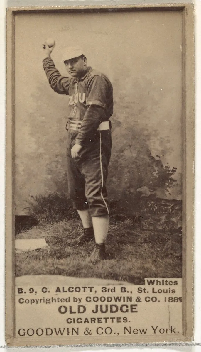Alcott, 3rd Base, St. Louis Whites, from the Old Judge series (N172) for Old Judge Cigarettes — Goodwin & Company