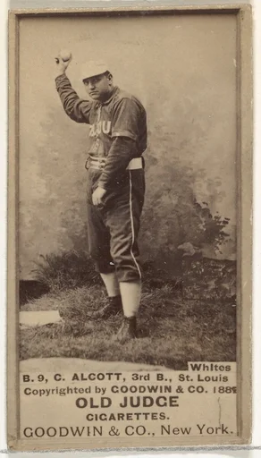 Alcott, 3rd Base, St. Louis Whites, from the Old Judge series (N172) for Old Judge Cigarettes