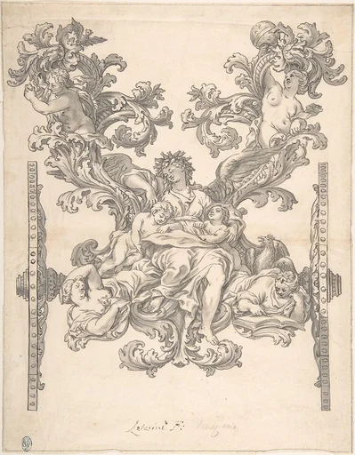 Design for Rear Decoration of a Coach