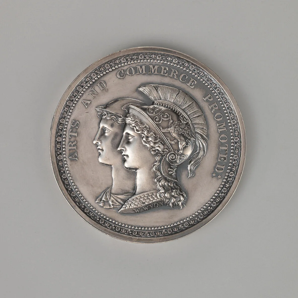 Society of Arts Medal, Mercury and Minerva — William Wyon