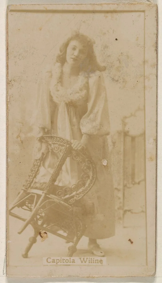 Capitola Wiline, from the Actresses series (N245) issued by Kinney Brothers to promote Sweet Caporal Cigarettes — Kinney Brothers Tobacco Company