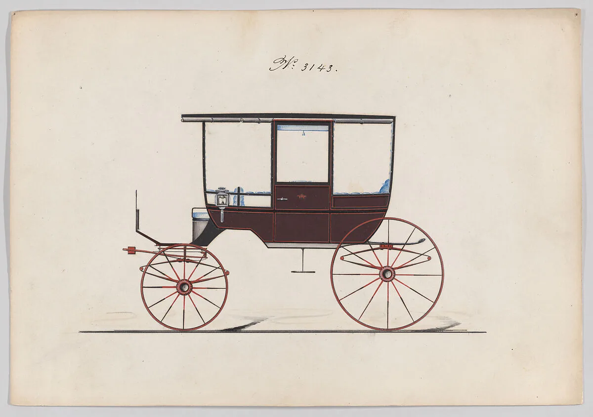 Design for 6 seat Rockaway, no. 3143 — Brewster & Co.