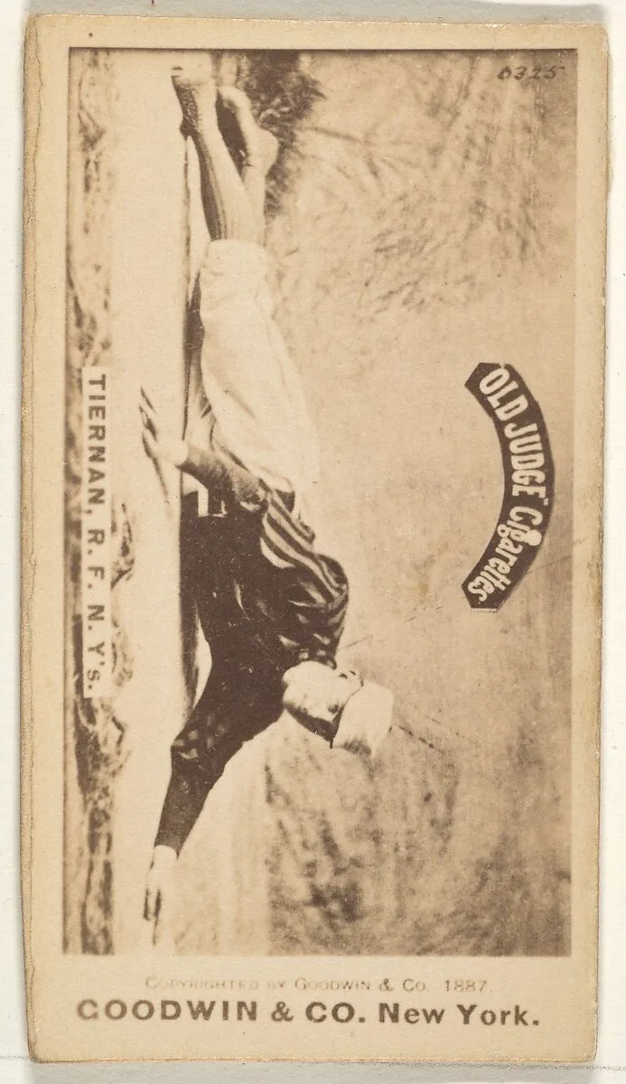 Michael "Silent Mike" Joseph Tiernan, Right Field, New York, from the Old Judge series (N172) for Old Judge Cigarettes — Goodwin & Company