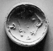 Double convex discoid (bulla) seal engraved on two faces — Unknown
