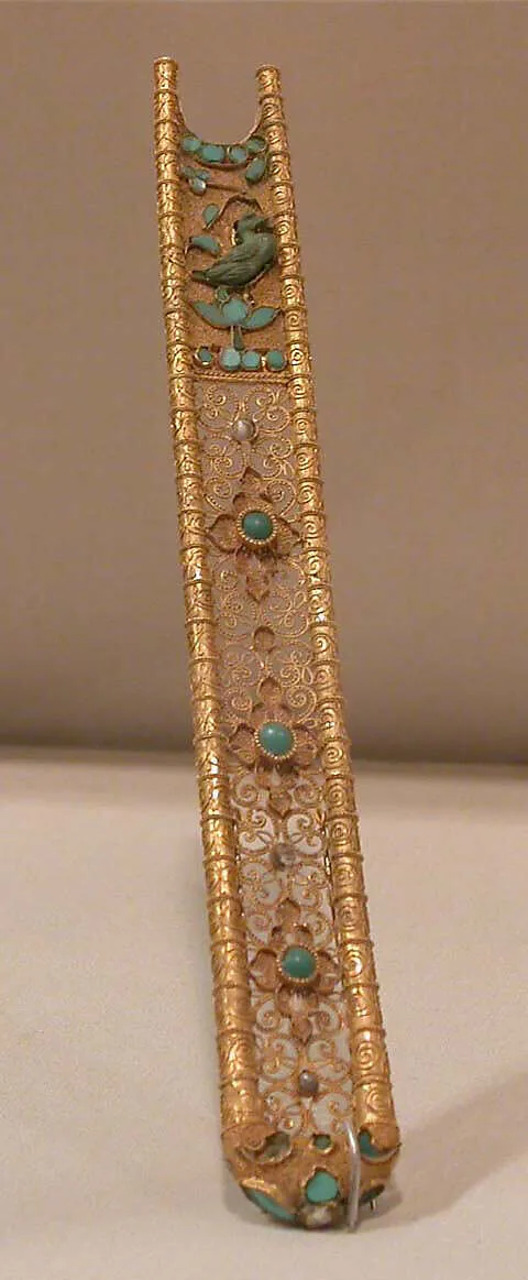 唐 嵌松石金髮飾|Hair Ornament — Unknown