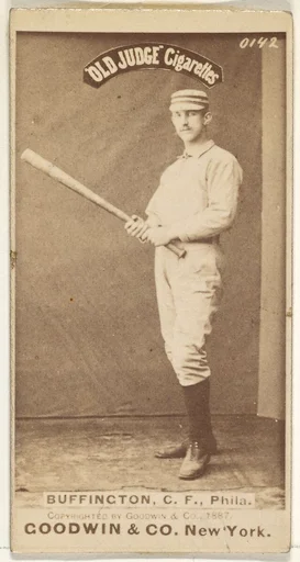 Charles G. Buffington, Center Field, Philadelphia, from the Old Judge series (N172) for Old Judge Cigarettes