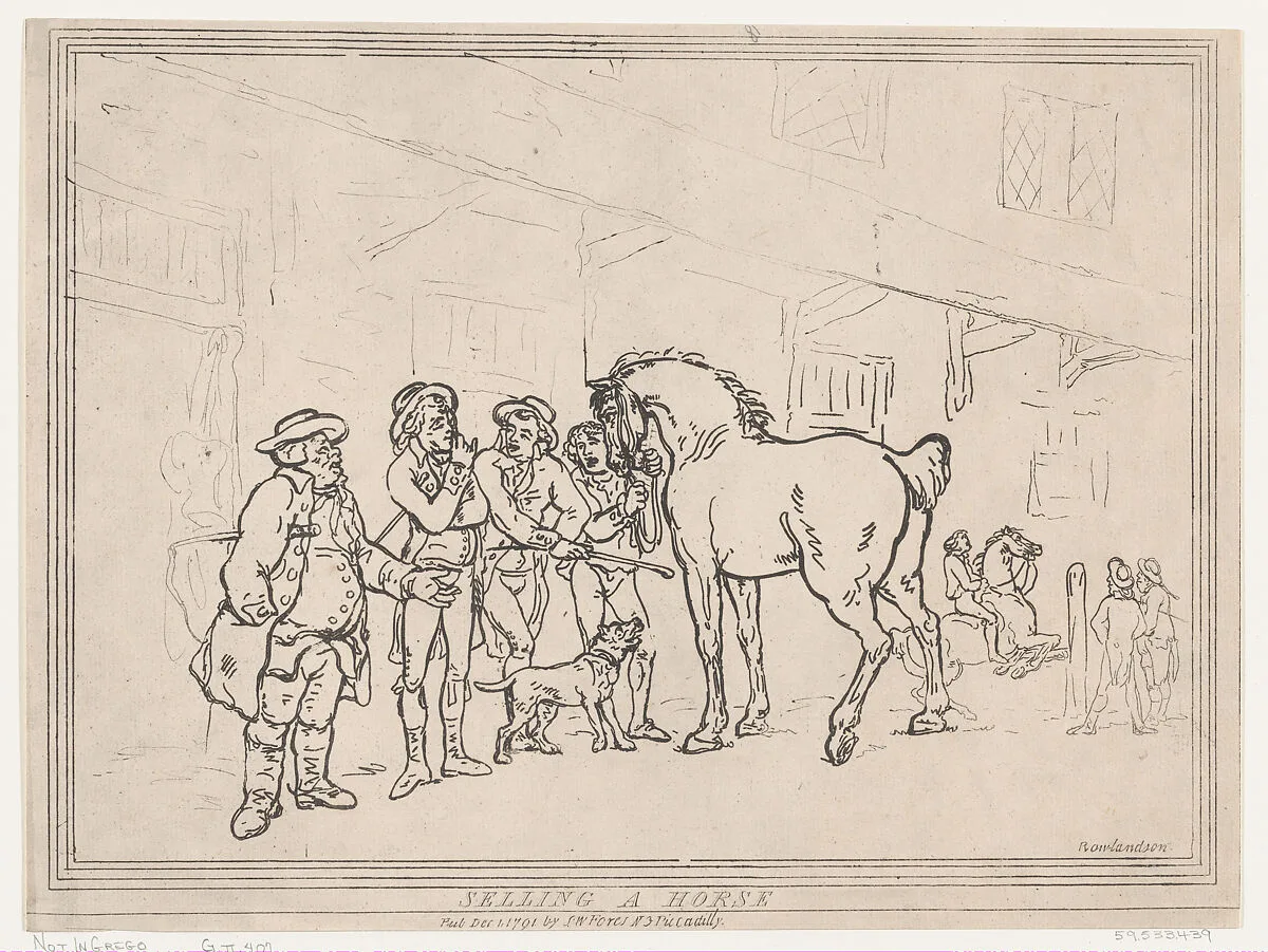 Selling a Horse — Thomas Rowlandson|S. W. Fores