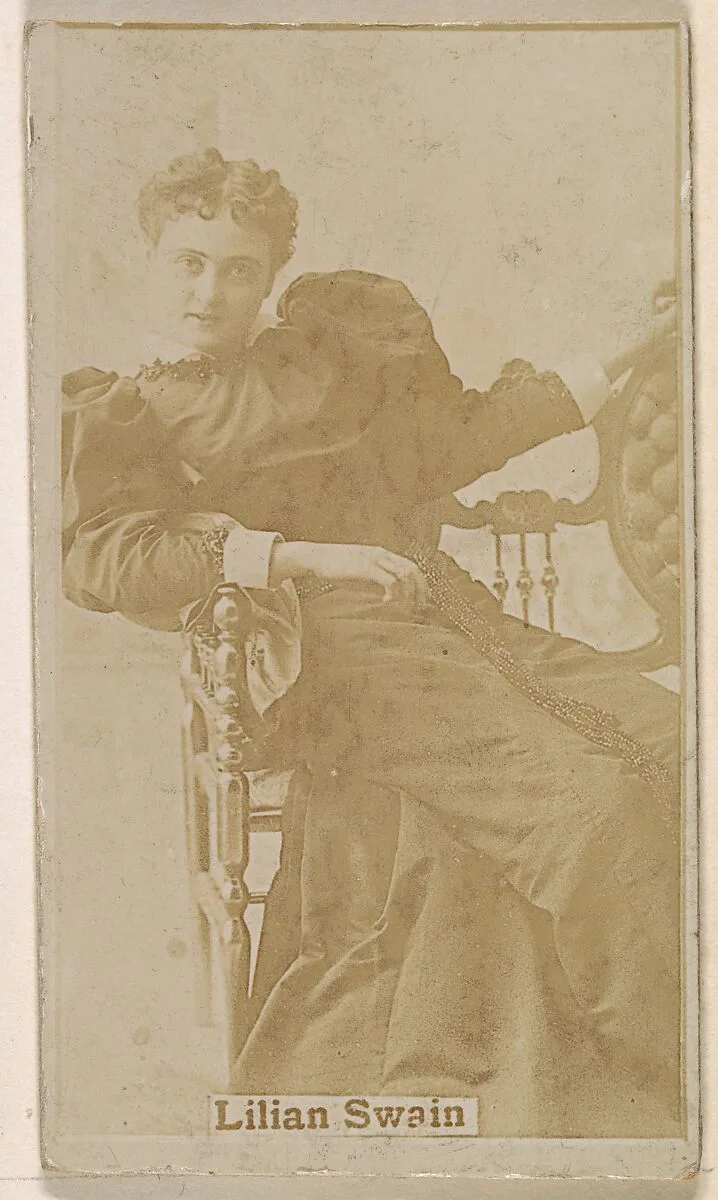 Lilian Swain, from the Actresses series (N245) issued by Kinney Brothers to promote Sweet Caporal Cigarettes — Kinney Brothers Tobacco Company