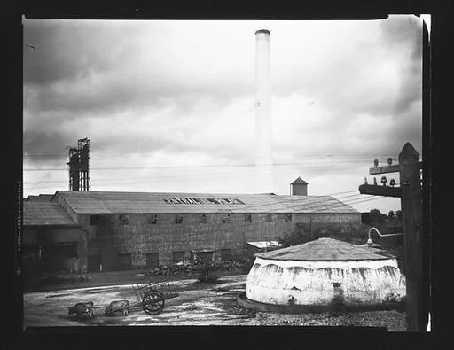 [Buildings and Smokestack of "Central El Pilar" Sugar Refinery, Cuba]