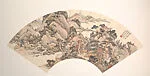 近代 應野平 山水 扇面|Landscape