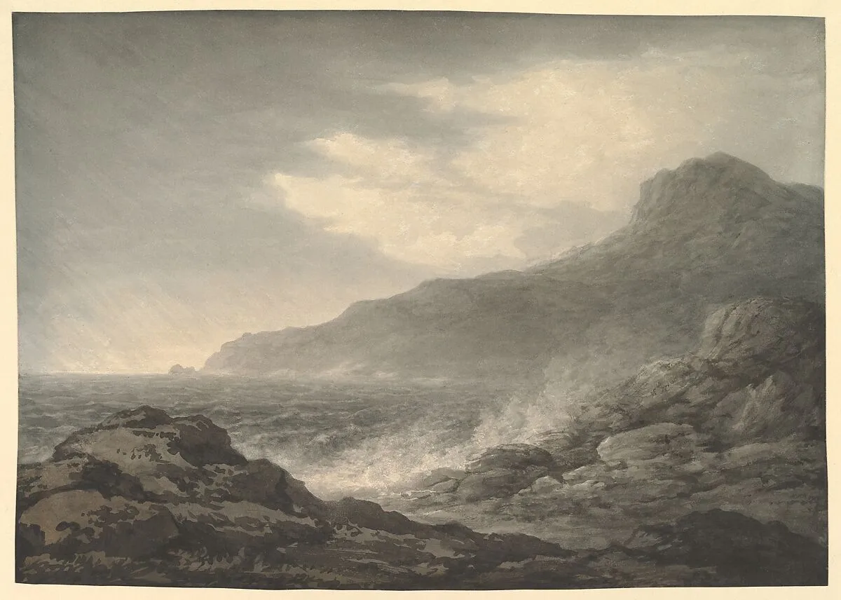 Barren Coast and Slight Storm — John Glover