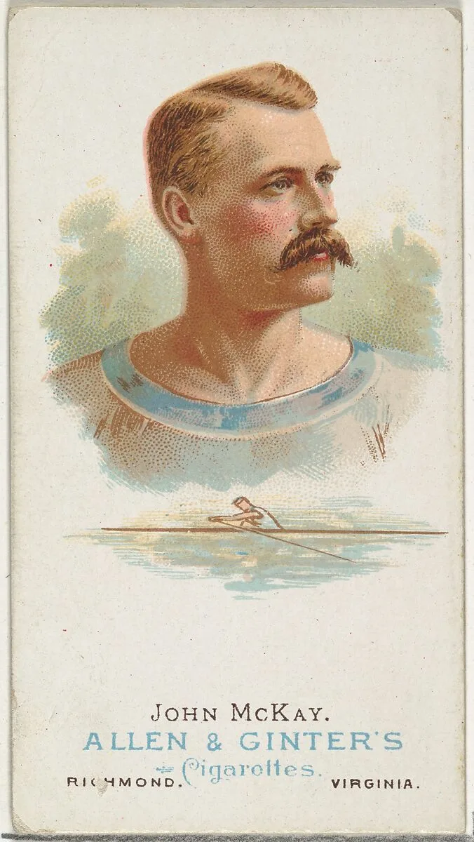 John McKay, Oarsman, from World's Champions, Series 1 (N28) for Allen & Ginter Cigarettes — Lindner, Eddy & Claus|Allen & Ginter