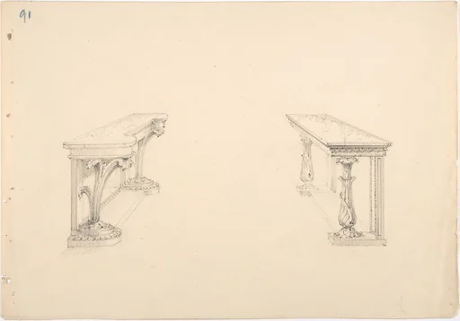 Design for Two Marble-topped Pier Tables