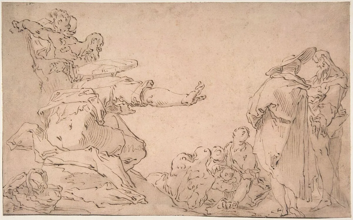 Saint John Preaching in the Wilderness — Abraham Bloemaert|Cornelis van Haarlem