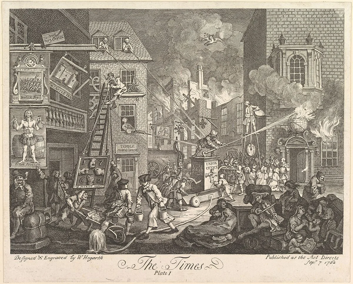 The Times, Plate 1 — William Hogarth