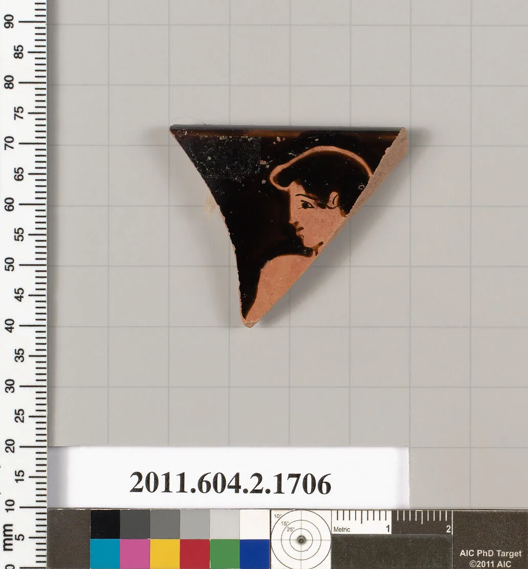 Terracotta rim fragment of a skyphos (deep drinking cup) — Unknown