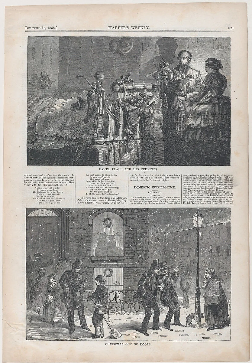 Santa Claus and His Presents (from "Harper's Weekly," Vol. II) — Winslow Homer|Harper & Brothers|Harper's Weekly