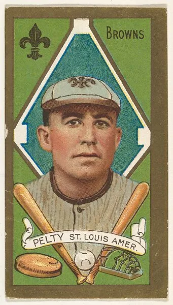 B. Pelty, St. Louis Browns, American League, from the "Baseball Series" (Gold Borders) set (T205) issued by the American Tobacco Company — American Tobacco Company