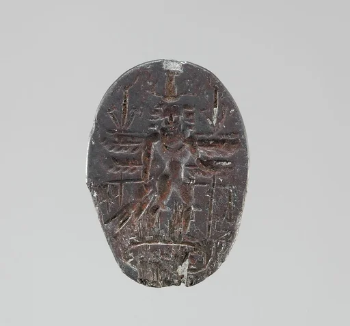 Haematite intaglio: Winged Genius