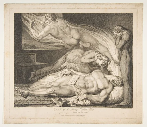 Death of the Strong Wicked Man, from "The Grave," a Poem by Robert Blair