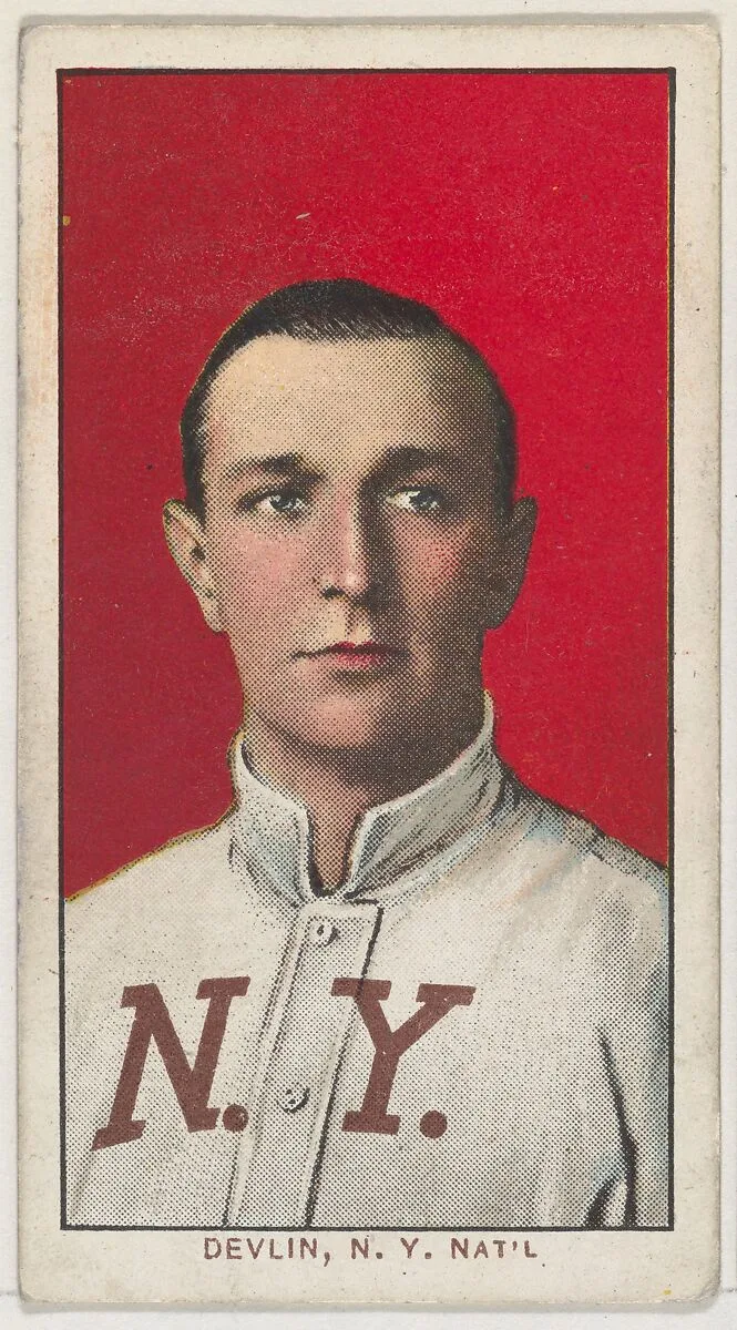 Devlin, New York, National League, from the White Border series (T206) for the American Tobacco Company — American Tobacco Company