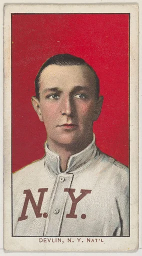 Devlin, New York, National League, from the White Border series (T206) for the American Tobacco Company