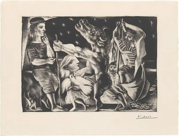 Blind Minotaur Led by a Girl through the Night, from the ¦Vollard Suite¦ — Pablo Picasso|Roger Lacourière|Ambroise Vollard