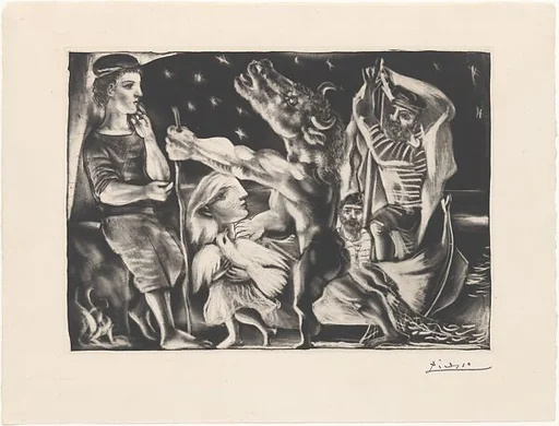 Blind Minotaur Led by a Girl through the Night, from the ¦Vollard Suite¦