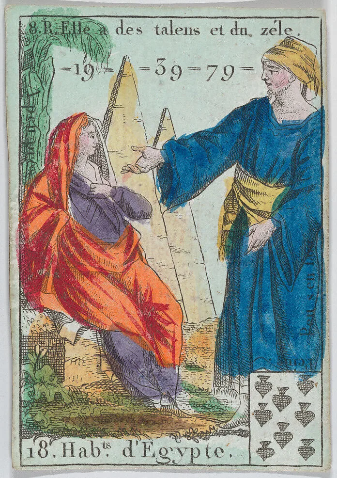 Hab.ts d'Egypte from playing cards "Jeu d'Or" — Anonymous, French, 18th century