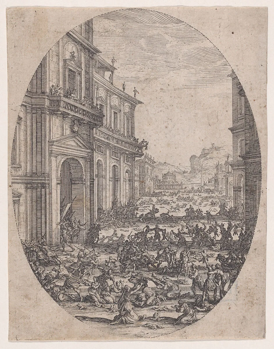 Le Massacre des Innocents 1re Plance (The Massacre of the Innocents, 1st Plate) — Israël Henriet|Jacques Callot|Don Giovanni de' Medici