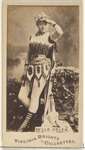 Mlle. Helen, from the Actors and Actresses series (N45, Type 1) for Virginia Brights Cigarettes