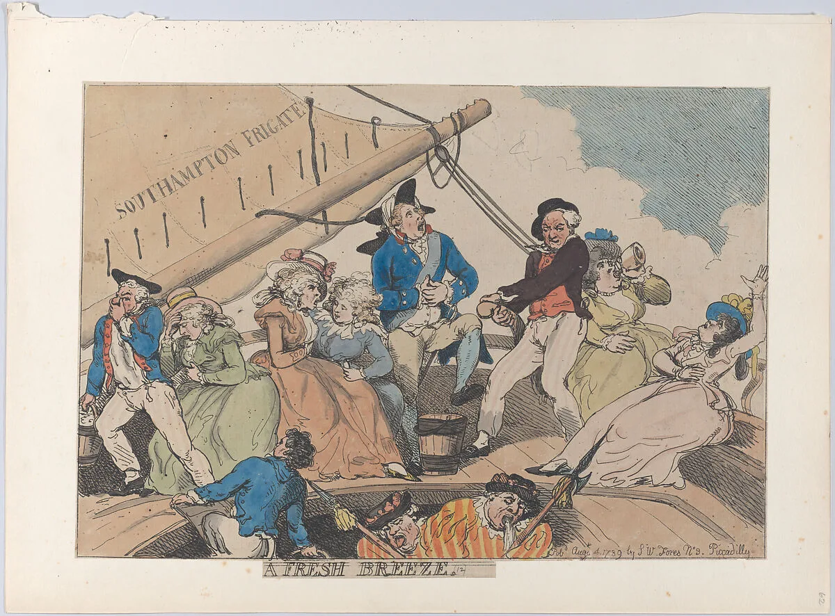 A Fresh Breeze — Thomas Rowlandson