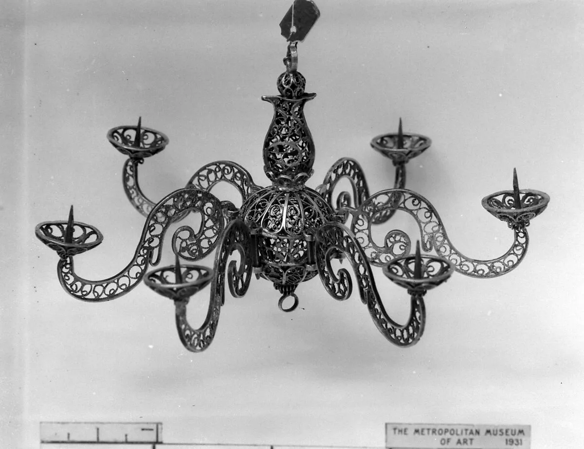 Miniature chandelier (part of a set) — Unknown