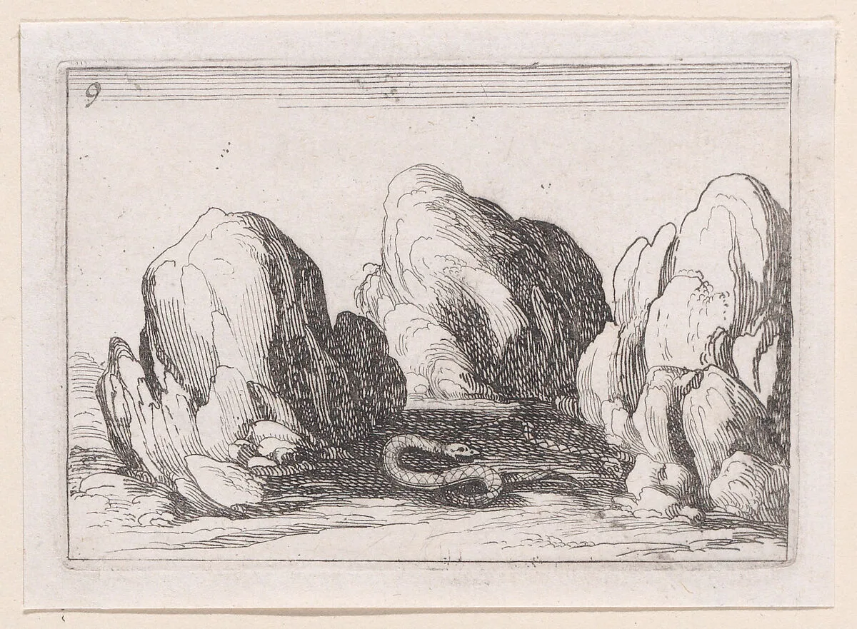 Le Serpent (The Serpent), from Lux Claustri ou La Lumière du Cloitre (The Light of the Cloisters), plate 9 — François Langlois|Jacques Callot