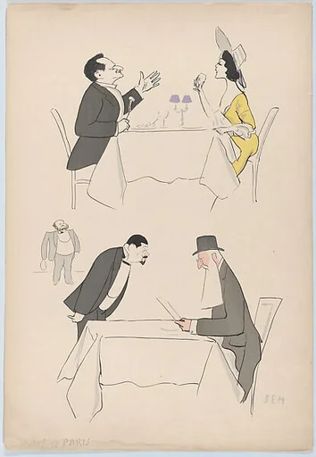 Hotel de Paris (two tables, one with either D. du Theatré or Cavalieri), from Monte Carlo, 2nd Serie